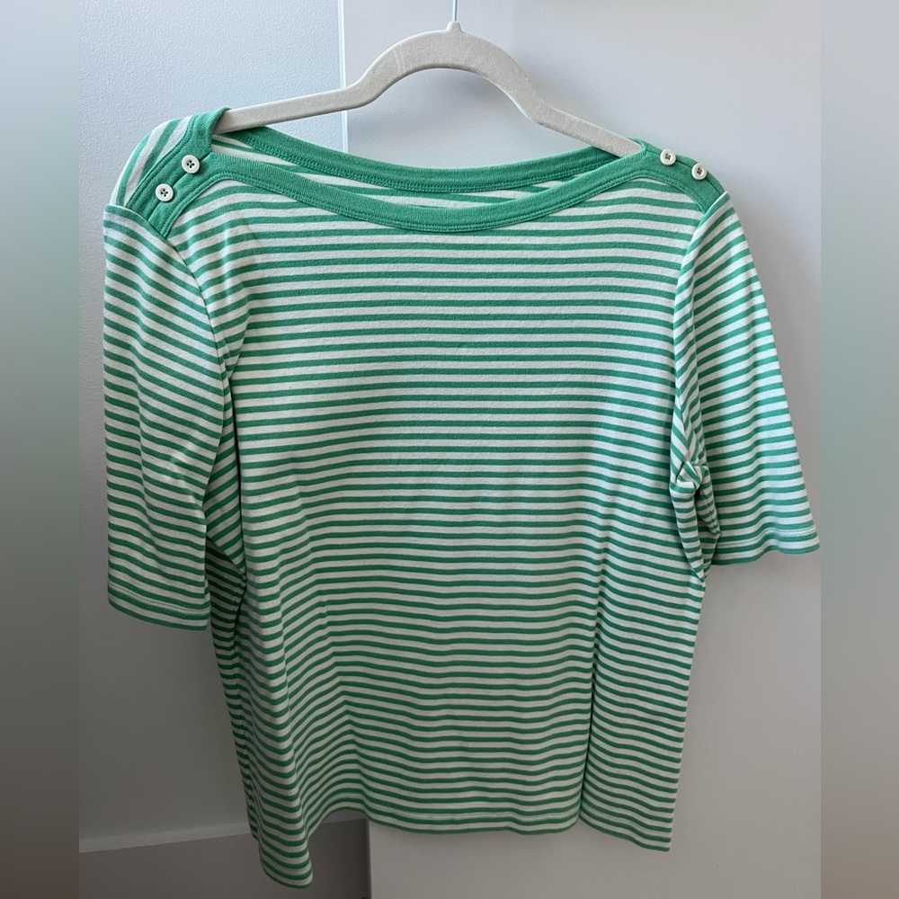 Lands End boatneck 3/4 sleeve top, petite XL